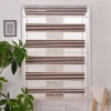 Factory direct sales of office and bathroom blackout curtains, living room Venetian blinds, finished two-color woven soft gauze curtains details Picture